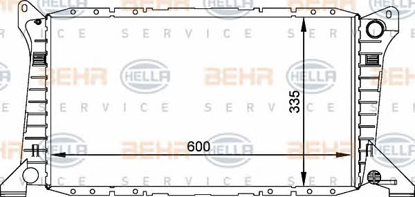 Behr-Hella 8MK 376 764-021 Radiator, engine cooling 8MK376764021