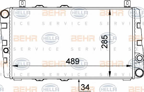 Behr-Hella 8MK 376 764-061 Radiator, engine cooling 8MK376764061