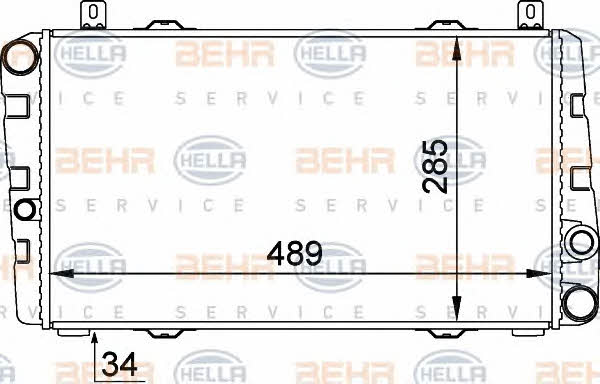 Behr-Hella 8MK 376 764-071 Radiator, engine cooling 8MK376764071