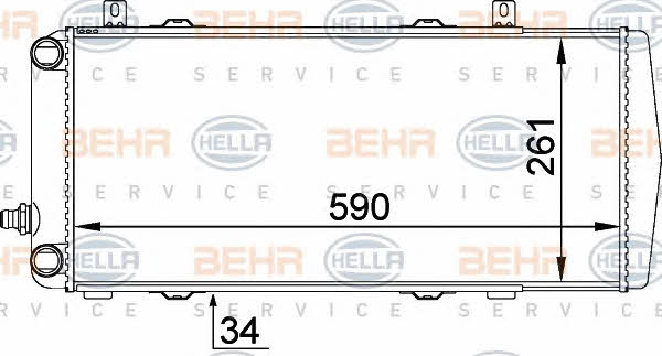 Behr-Hella 8MK 376 764-081 Radiator, engine cooling 8MK376764081