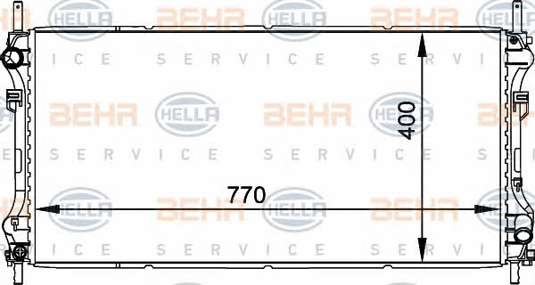 Behr-Hella 8MK 376 764-091 Radiator, engine cooling 8MK376764091