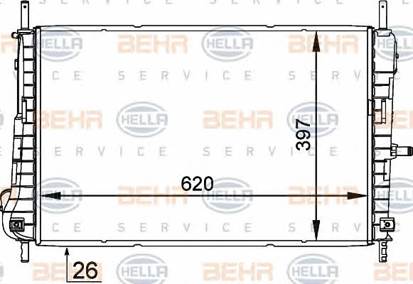 Behr-Hella 8MK 376 764-131 Radiator, engine cooling 8MK376764131