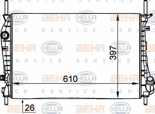 Behr-Hella 8MK 376 764-161 Radiator, engine cooling 8MK376764161