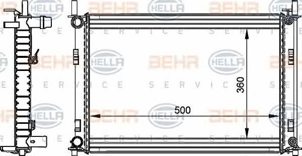 Behr-Hella 8MK 376 764-301 Radiator, engine cooling 8MK376764301
