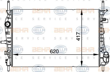 Behr-Hella 8MK 376 764-381 Radiator, engine cooling 8MK376764381