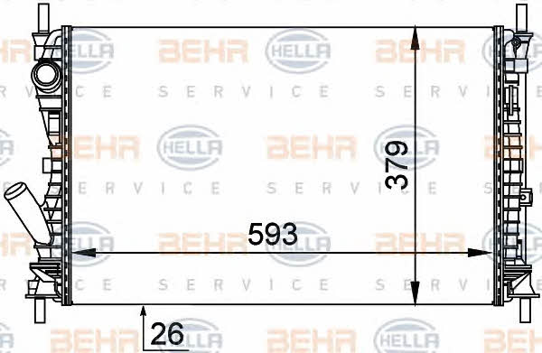 Behr-Hella 8MK 376 764-441 Radiator, engine cooling 8MK376764441