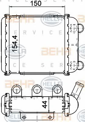 Behr-Hella 8MK 376 765-231 Radiator, engine cooling 8MK376765231