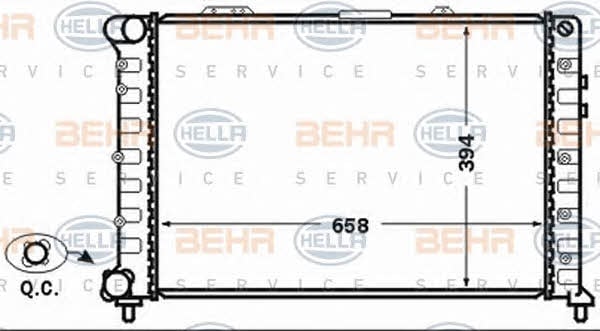 Behr-Hella 8MK 376 766-061 Radiator, engine cooling 8MK376766061