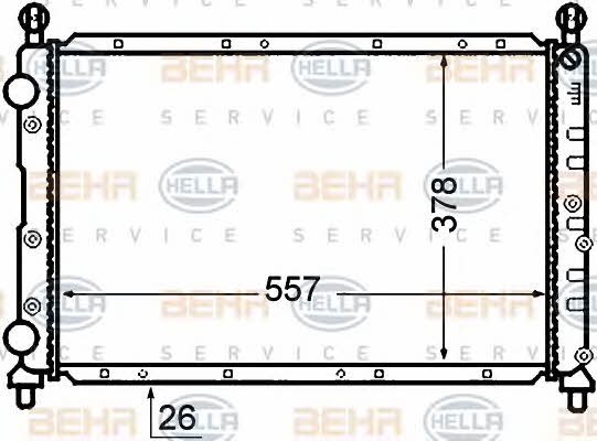 Behr-Hella 8MK 376 766-101 Radiator, engine cooling 8MK376766101