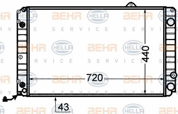 Behr-Hella 8MK 376 766-181 Radiator, engine cooling 8MK376766181