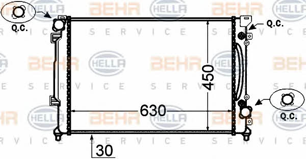Behr-Hella 8MK 376 766-231 Radiator, engine cooling 8MK376766231