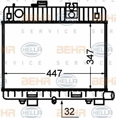 Behr-Hella 8MK 376 766-461 Radiator, engine cooling 8MK376766461