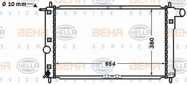 Behr-Hella 8MK 376 767-191 Radiator, engine cooling 8MK376767191