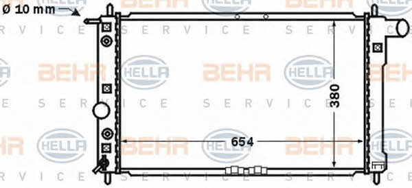 Behr-Hella 8MK 376 767-201 Radiator, engine cooling 8MK376767201