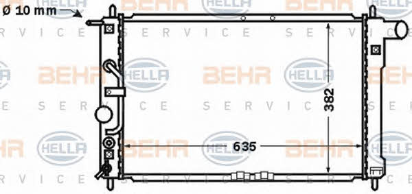 Behr-Hella 8MK 376 767-331 Radiator, engine cooling 8MK376767331
