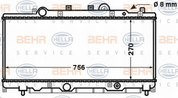 Behr-Hella 8MK 376 767-521 Radiator, engine cooling 8MK376767521