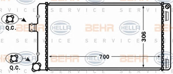 Behr-Hella 8MK 376 767-641 Radiator, engine cooling 8MK376767641
