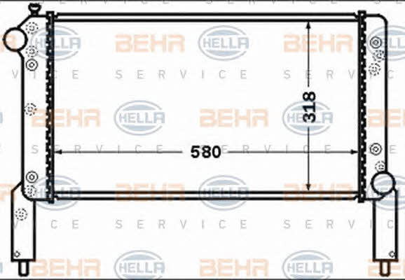 Behr-Hella 8MK 376 767-671 Radiator, engine cooling 8MK376767671