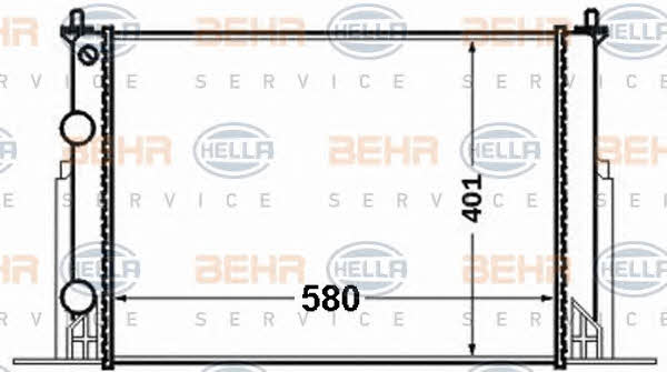 Behr-Hella 8MK 376 767-731 Radiator, engine cooling 8MK376767731
