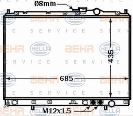 Behr-Hella 8MK 376 769-221 Radiator, engine cooling 8MK376769221