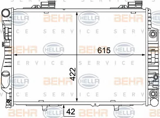 Behr-Hella 8MK 376 769-711 Radiator, engine cooling 8MK376769711