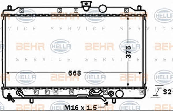 Behr-Hella 8MK 376 770-001 Radiator, engine cooling 8MK376770001