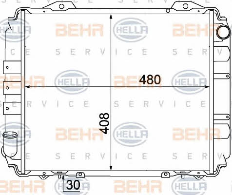 Behr-Hella 8MK 376 770-431 Radiator, engine cooling 8MK376770431