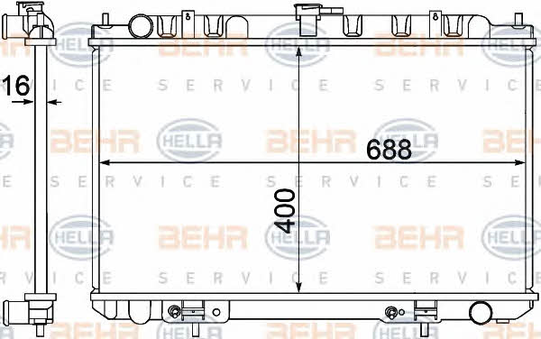 Behr-Hella 8MK 376 770-601 Radiator, engine cooling 8MK376770601