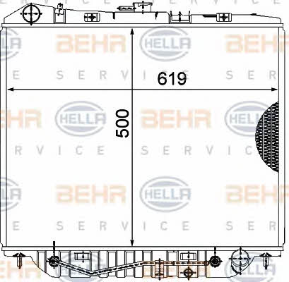 Behr-Hella 8MK 376 771-101 Radiator, engine cooling 8MK376771101