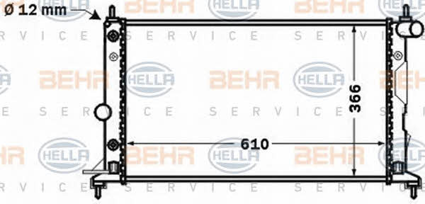 Behr-Hella 8MK 376 771-181 Radiator, engine cooling 8MK376771181