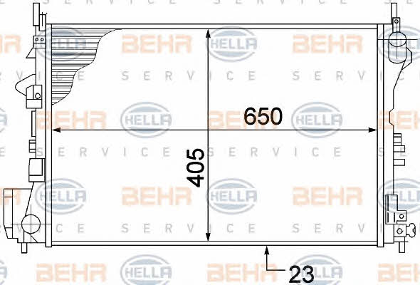 Behr-Hella 8MK 376 771-201 Radiator, engine cooling 8MK376771201