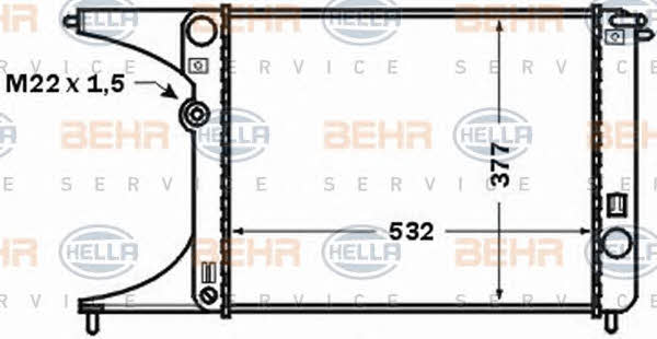 Behr-Hella 8MK 376 771-251 Radiator, engine cooling 8MK376771251