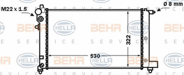 Behr-Hella 8MK 376 771-281 Radiator, engine cooling 8MK376771281