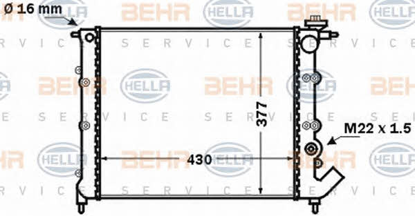 Behr-Hella 8MK 376 771-541 Radiator, engine cooling 8MK376771541