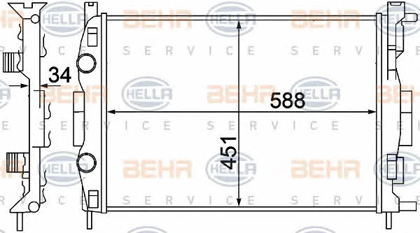Behr-Hella 8MK 376 772-041 Radiator, engine cooling 8MK376772041