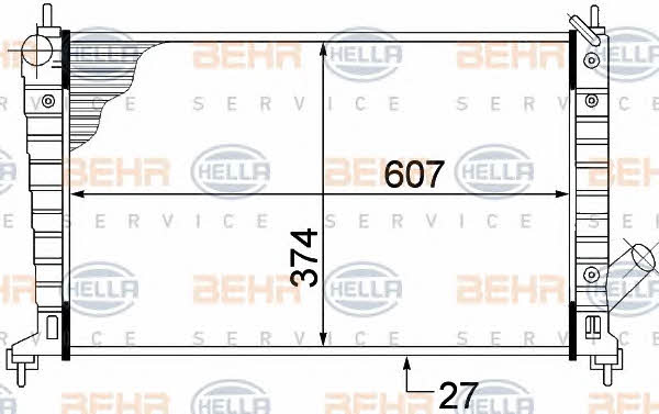 Behr-Hella 8MK 376 772-401 Radiator, engine cooling 8MK376772401