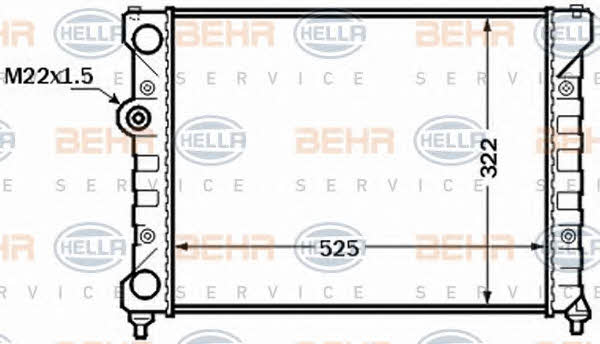 Behr-Hella 8MK 376 772-491 Radiator, engine cooling 8MK376772491