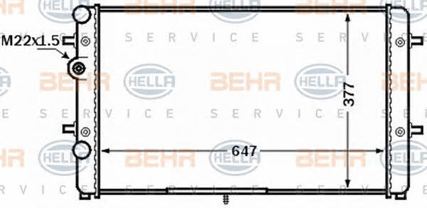 Behr-Hella 8MK 376 772-501 Radiator, engine cooling 8MK376772501
