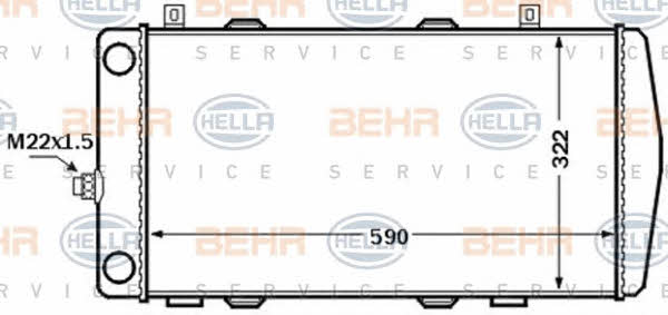 Behr-Hella 8MK 376 772-511 Radiator, engine cooling 8MK376772511