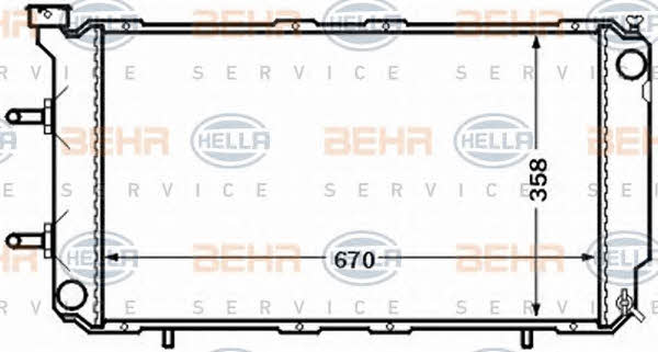 Behr-Hella 8MK 376 772-551 Radiator, engine cooling 8MK376772551