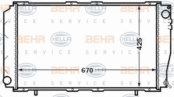 Behr-Hella 8MK 376 772-601 Radiator, engine cooling 8MK376772601