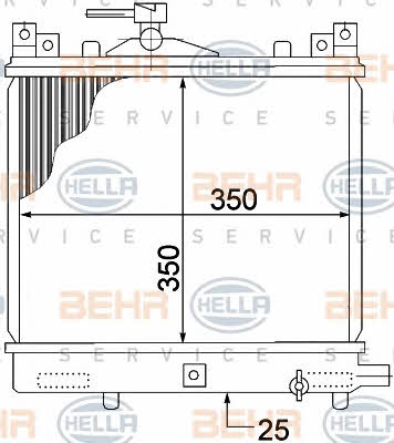 Behr-Hella 8MK 376 772-661 Radiator, engine cooling 8MK376772661