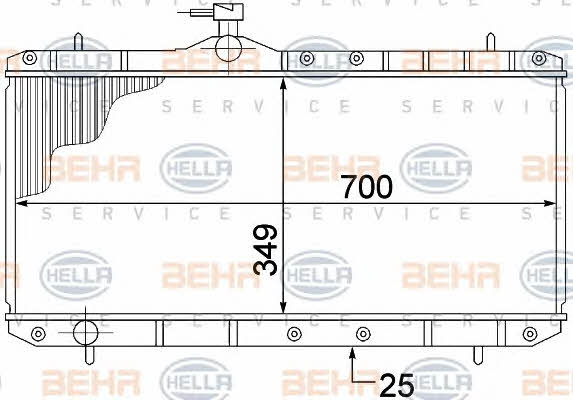 Behr-Hella 8MK 376 773-021 Radiator, engine cooling 8MK376773021