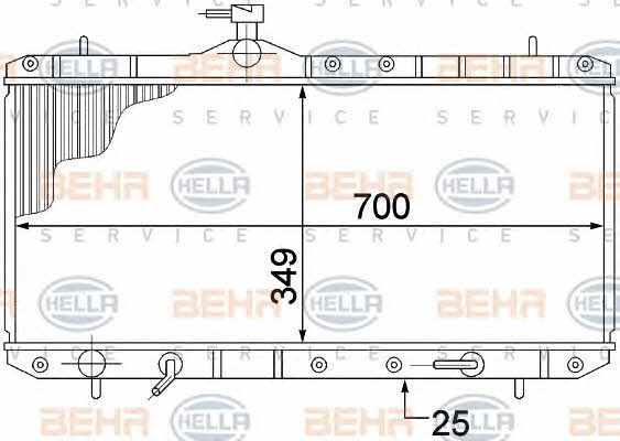 Behr-Hella 8MK 376 773-031 Radiator, engine cooling 8MK376773031