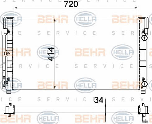 Behr-Hella 8MK 376 773-771 Radiator, engine cooling 8MK376773771