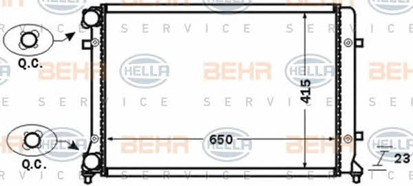 Behr-Hella 8MK 376 774-011 Radiator, engine cooling 8MK376774011
