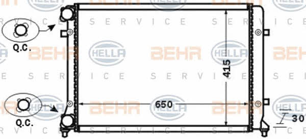 Behr-Hella 8MK 376 774-021 Radiator, engine cooling 8MK376774021