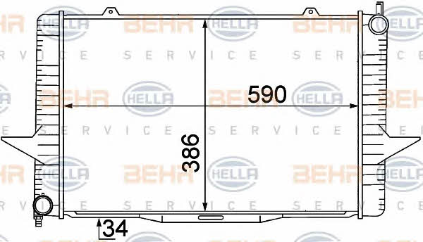 Behr-Hella 8MK 376 774-191 Radiator, engine cooling 8MK376774191