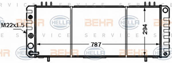 Behr-Hella 8MK 376 774-271 Radiator, engine cooling 8MK376774271