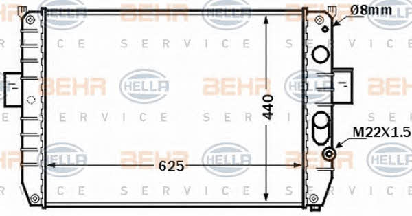 Behr-Hella 8MK 376 774-401 Radiator, engine cooling 8MK376774401